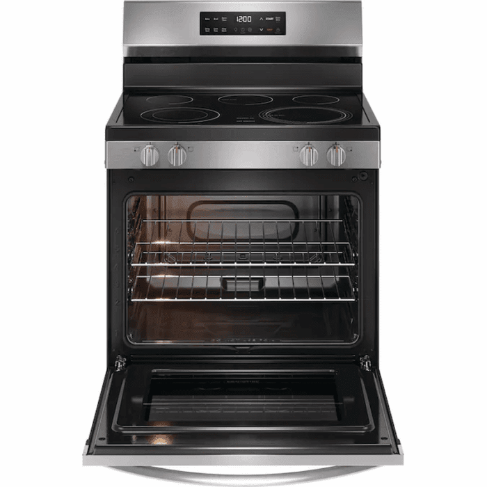 30-In Glass Top 5 Burners 5.3-Cu Ft Freestanding Electric Range Fingerprint Resistant Stainless Steel ) - Image 2