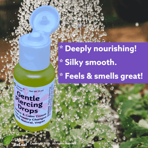 Gentle Piercing Drops ! Soothe & Calm Tissue, Ease Jewelry Changes, 100% Natural, Vegan. Perfect for Sensitive Skin. Effective Aftercare Oil for Ear & Body Piercings! - Image 5