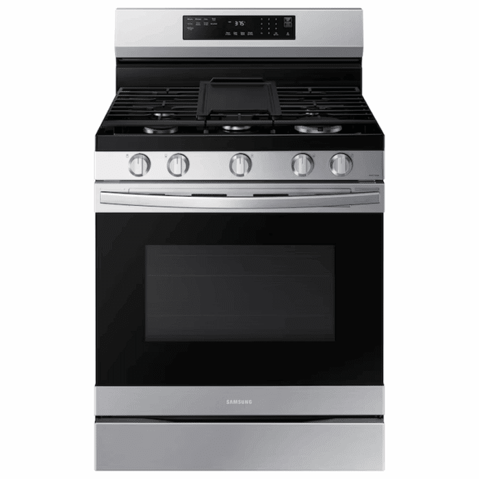 30-In 5 Burners 6.0-Cu Ft Air Fry Convection Oven Freestanding Natural Gas Range ( Fingerprint Resistant Stainless Steel )