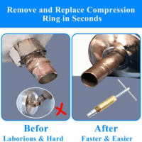 Compression Sleeve Puller Remove Tool Nut & Ferrule of Pipe 03943 - Sleeve Remover for 1/2-Inch Compression Fittings Only - Plumbing Tools Compression Ring Removal Tool Corroded & Frozen Supply Stops - Image 2