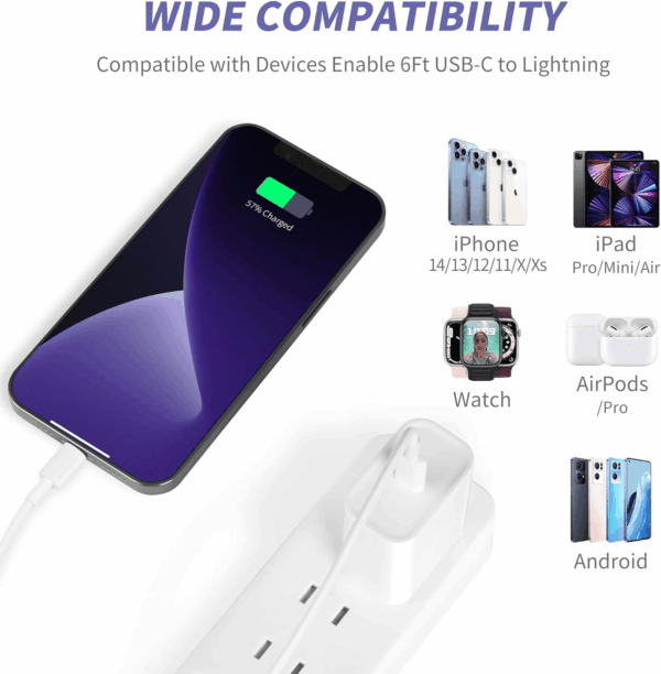 Iphone Charger Fast Charging,[Mfi Certified] 2Pack 20W Type C Fast Charger Block with 6FT USB C to Lightning Cable Compatible for Iphone 14/13/12/11 Pro Max/Xs Max/Xr/X,Ipad - Image 6