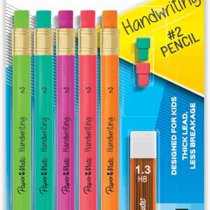Handwriting Triangular Mechanical Pencil Set with Lead & Eraser Refills, 1.3Mm, School Supplies, Office Supplies, Sketching Pencils, Drafting Pencil, Fun Barrel Colors, 8 Count