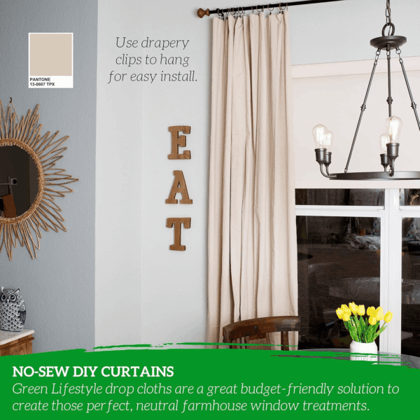 All Purpose Canvas Drop Cloth - Canvas Tarp, Fabric Drop Cloth Curtains, Drop Cloth for Painting, Floor & Furniture Protection, Painters Drop Cloth, Paint Drop Cloth (Canvas Sheet 4X12) - Image 4