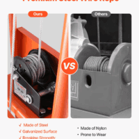 Material Lift Winch Stacker, 330Lbs Capacity Pallet Truck Dolly, 42.9In Max Lifting Height Manual Winch Stacker, Multifunctional Manual Pallet Truck Stacker with Swivel Casters and Lift Plate - Image 4