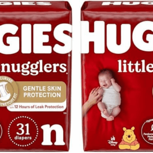 Little Snugglers Baby Diapers, Size Newborn (Up to 10 Lbs), 31 Ct, Newborn Diapers (Pack of 2)