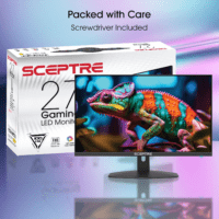 New 27-Inch Gaming Monitor 100Hz 1Ms Displayport HDMI X2 100% Srgb AMD Freesync Build-In Speakers, Eye Care Frameless Machine Black 2024 (E275W-FW100T) - Image 3
