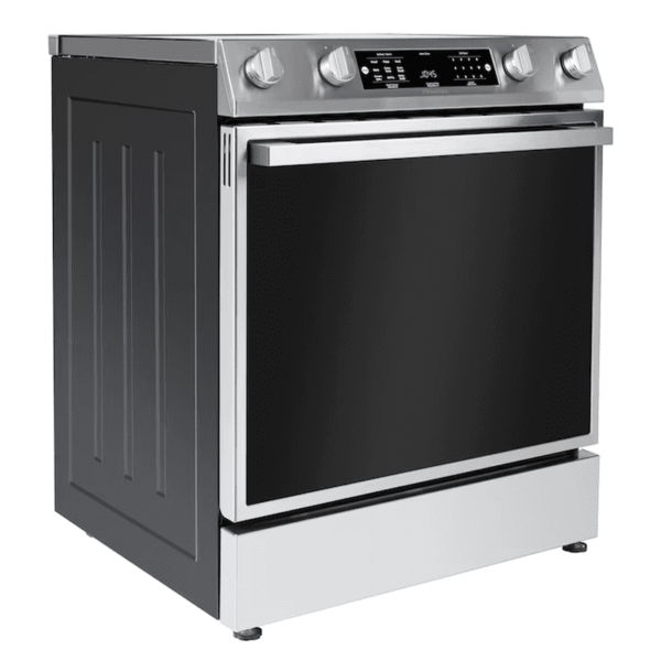 30-In Glass Top 5 Burners 5.8-Cu Ft Air Fry Convection Oven Slide-In Electric Range Stainless Steel ) - Image 17