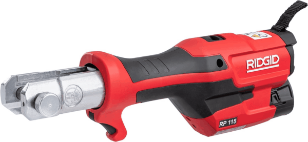 72553 Model RP 115 Mini Press Tool and Battery Kit with 1/2" to 3/4" Propress Press Tool Jaws, 2V Li/Ion Battery, 12V Charger, and Carrying Case , Red - Image 11