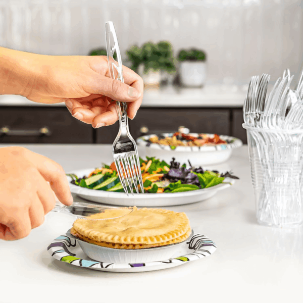 Disposable Clear Plastic Cutlery, Premium Quality, 48 Count, Combo Pack: 16 Forks, 16 Spoons and 16 Knives - Image 5