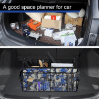 Car Trunk Organizer with 72L Large Capacity Waterproof Collapsible and 11 Pockets, Trunk Organizer for Car Suv/Jeep/Sedan, Large Size, Blue Camouflage - Image 6