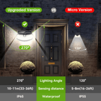 New Solar Motion Sensor Lights 120 Leds with Lights Reflector,270° Wide Angle, IP65 Waterproof, Step Lights for Front Door, Yard, Garage, Deck (Back Button 4-Pack) - Image 5