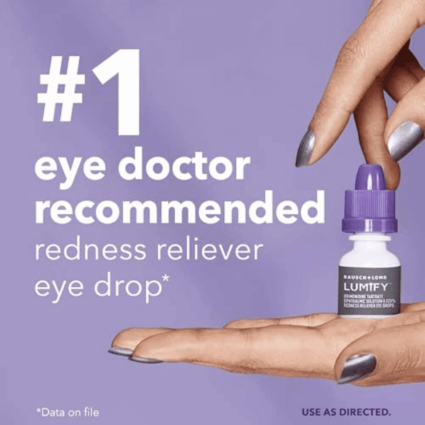 Redness Reliever Eye Drops, for Whiter & Brighter Looking Eyes, 0.08 Fl Oz (2.5 Ml) - Image 7