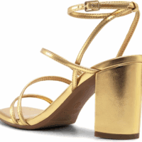 Women'S Heels Chunky Block Strappy Square Open Toe Ankle Buckle Heeled Sandals Wedding Party Dress Shoes Indie - Image 3