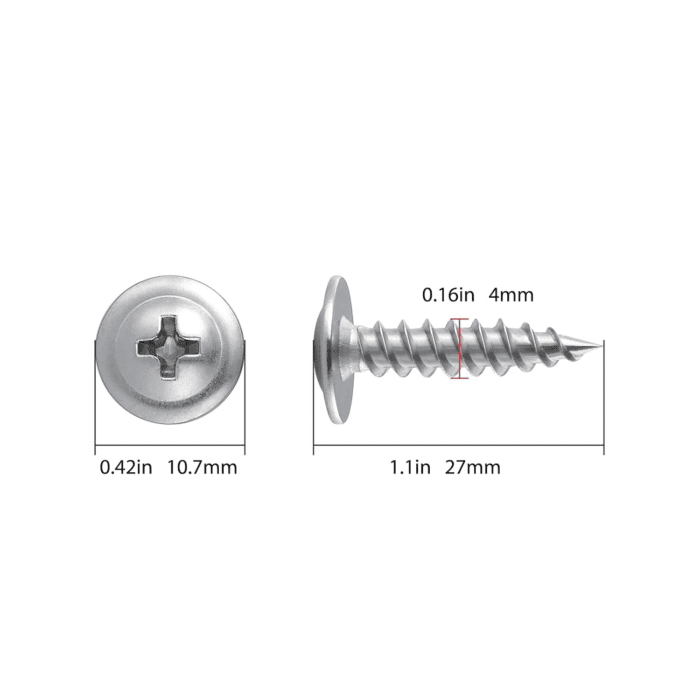 (250 Pcs)#8×1" Phillips Truss Head Wood Screws Stainless Steel 410 Quick Metal Self Tapping - Image 2