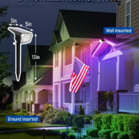 Solar Spot Lights Outdoor, 9 Lighting Modes RGB, Solar Lights Outdoor Waterproof IP65, 63 LED Landscape Spotlights for Holiday Decorations - Image 5