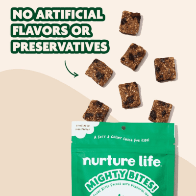 Mighty Bites, Snickerdoodle, 1 Pack, Healthy Snacks for Kids & Toddlers Made with Oats, Chia Seeds, Dates, Chocolate Chips, Sunflower Seed Butter Plant Based, High Fiber, Low Sugar Snack - Image 3
