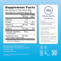 Collagen Peptides Powder Advanced with Hyaluronic Acid & Vitamin C - 20 Oz Collagen, Unflavored, 28 Servings - Image 4