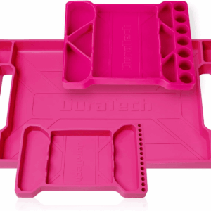 Flexible Tool Tray, Silicone Tool Holder for Mechanics Storage, Heat and Chemical Resistant Tool Organizer for Automotive, Industry and Household(3Pack Pink)