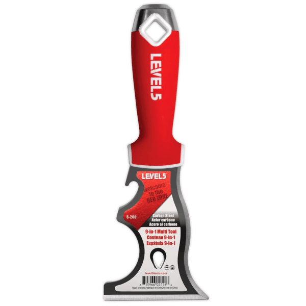 9-In-1 Painter’S Tool -  | Multi-Use Knife, Hardened Carbon Steel | Metal Hammer End | Pro-Grade Finishing Tools | 5-200
