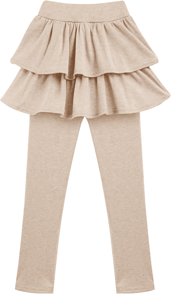 Girls School Uniform Pants Leggings with Skirts Stretch Warm Jegging 4-12 Years - Image 6