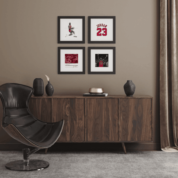 Gallery Pops Michael Jordan - Flight Progression Sequence 4 Wall Art Wall Poster, 12" X 12", Black Frame Version - Image 7