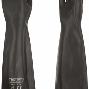 Heavy Duty Latex Gloves, Resist Strong Acid, Alkali and Oil, 22", 1 Pair