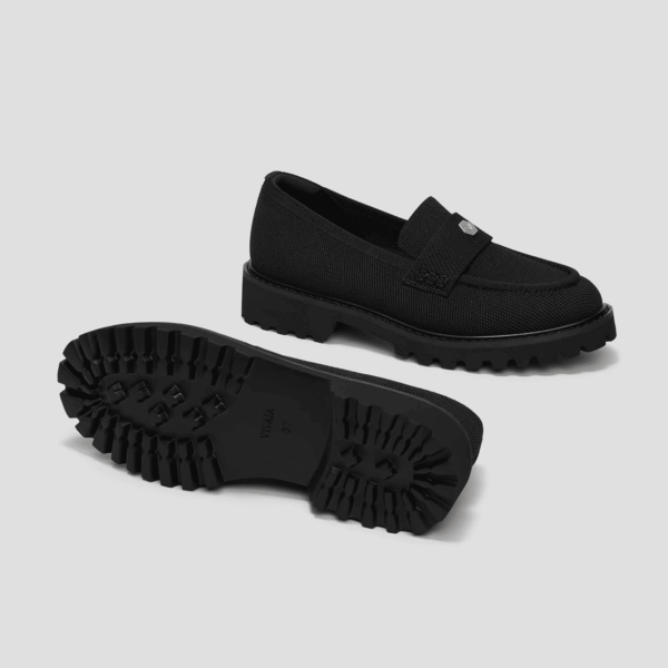 Francesca Women'S Loafers, Waterproof Round-Toe Platform Chunky Heel Loafers Black - Image 6