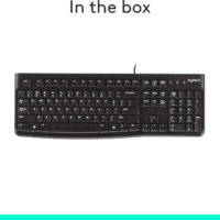 K120 Wired Keyboard for Windows, Plug and Play, Full-Size, Spill-Resistant, Curved Space Bar, Compatible with PC, Laptop - Black - Image 9