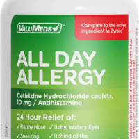 24-Hour Allergy Medicine (300-Count) Antihistamine for Pollen, Hay Fever, Dry, Itchy Eyes, Allergies | Cetirizine Hcl 10Mg Caplets, Compare to Zyrtec