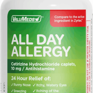 24-Hour Allergy Medicine (300-Count) Antihistamine for Pollen, Hay Fever, Dry, Itchy Eyes, Allergies | Cetirizine Hcl 10Mg Caplets, Compare to Zyrtec