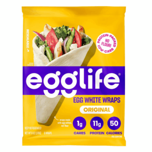 Original Egg White Wraps - (6 Count) - Refrigerated, Flourless, Gluten Free Wraps - Low Carb Tortilla Alternative