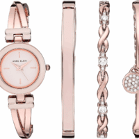 Women'S Bangle Watch and Premium Crystal Accented Bracelet Set