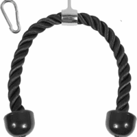 Deluxe Tricep Rope Cable Attachment, 27 & 36 Inch with 4 Colors, Exercise Machine Attachments Pulley System Gym Pull down Rope with Carabiner