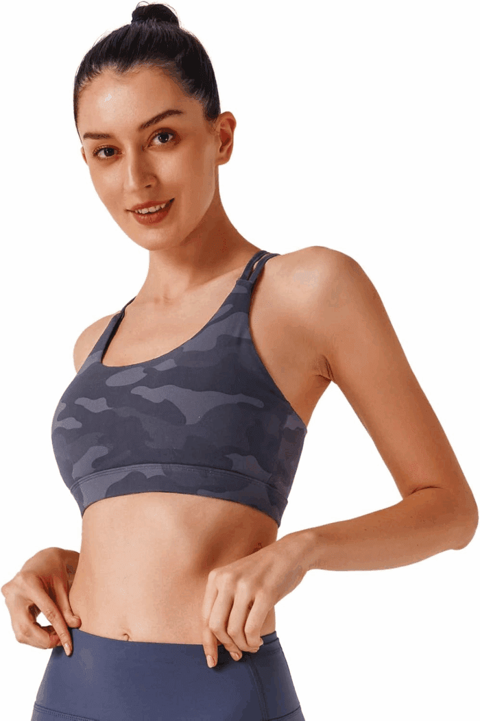 Sports Bras for Women,Padded Sports Bra Tank Top Sexy Crisscross Back High Impact Longline Workout Yoga Bra - Image 2