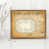 1929 Notre Dame Stadium 11X14 Unframed Poster - Blueprint Wall Art, Historic Architectural Print, Football Stadium Design for University of Notre Dame, Sports Memorabilia, Man Cave & Sports Bar Décor - Image 2