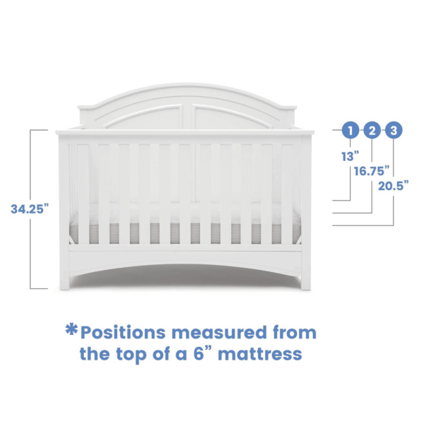 Perry 6-In-1 Convertible Crib - Greenguard Gold Certified, Bianca White - Image 6
