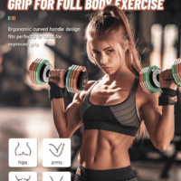 Adjustable Dumbbells Set 12.5LB/22.5LB Pair, 1-Sec Fast Adjustable 5 Weights by Turning Handle, Premium Comfort Non-Slip Metal Dumbbells with Tray, Compact Size for Full Body Home Workout - Image 3