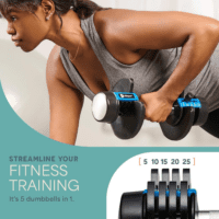 Adjustable Dumbbells Set/Single - 15Lb 43Lb 55Lb 25 Lb Dumbbell Sets with Rack - Quick Adjust, Secure Grip Weights Dumbbells Set - Compact Hand Weights for Women/Men at Home Gym - Image 2
