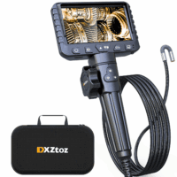 Two-Way Articulating Borescope,  Industrial Endoscope with 0.33In Articulated Snake Camera, Video Inspection Scope with Light for Automotive Aircraft Mechanics- 5.5FT