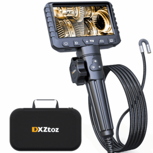 Two-Way Articulating Borescope,  Industrial Endoscope with 0.33In Articulated Snake Camera, Video Inspection Scope with Light for Automotive Aircraft Mechanics- 5.5FT