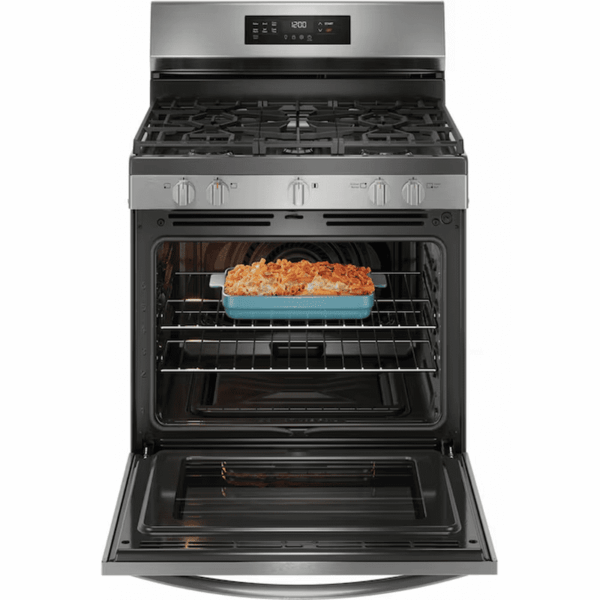 30-In 5 Burners 5.1-Cu Ft Air Fry Convection Oven Freestanding Natural Gas Range ( Stainless Steel ) - Image 4