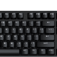 413 SE Full-Size Mechanical Gaming Keyboard - Backlit Keyboard with Tactile Mechanical Switches, Anti-Ghosting, Compatible with Windows, Macos - Black Aluminum