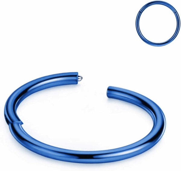 Men Women 316L Surgical Steel Hinged Nose Rings Hoop for Nostril Septum Cartilage Helix Daith Tragus Rook Conch Lip Ear Lobe Piercings