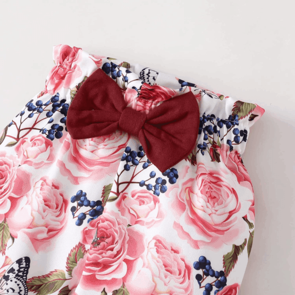 Newborn Infant Baby Girl Clothes Ruffle Romper Toddler Girl Floral Cotton Pant Sets Girls Clothing Outfit - Image 8