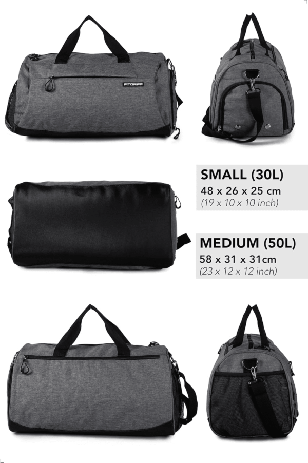 ® Gym Bag for Men & Women with Shoe & Wet Compartment - Duffle Bag for Travel, Sports, Fitness & Workout - Image 6