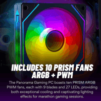 Panorama XL RTX 5090 Gaming Desktop PC - AMD Ryzen 9 9950X3D, 192GB DDR5 RAM, 4TB Nvme 990 Pro Gen4 SSD, 10TB HDD, Wifi 6E + BT, HDMI, Windows 11 Pro - Best 2025 RGB Prebuilt Tower Computer for Gamers - Image 4