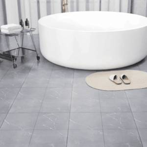 20-Pack Peel and Stick Floor Tiles Vinyl Floor 12 X 12 Inch Self Adhesive Waterproof Flooring Planks DIY for Bathroom, Kitchen, Living Room, RV, Cover 20 Sq. Ft, Dark Grey Marble