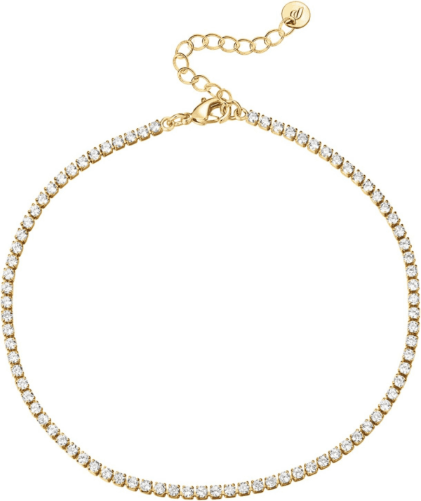 14K Gold Plated Tennis Anklets for Women | Tennis Ankle Bracelet for Women - Image 3