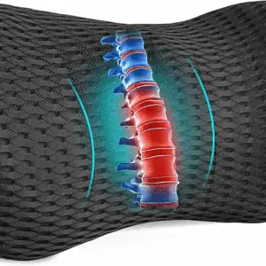 Lumbar Support Pillow for Office Chair Car Back Support Pillow, Memory Foam Gaming Chair Desk Chair Back Cushion for Lower Back Pain Relief, Ergonomic Back Rest