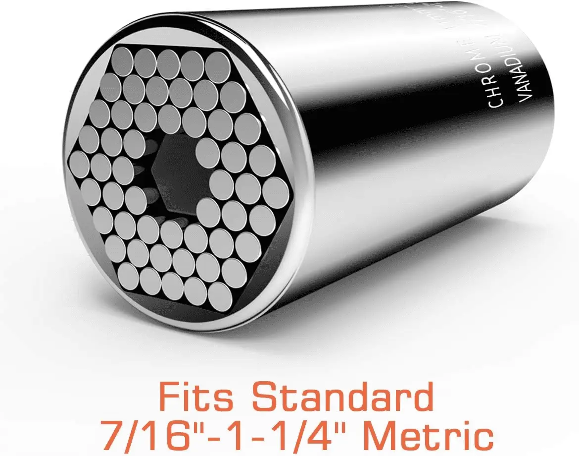 Universal Socket,Self-Adjusting Socket Fits Standard 7/16'' - 1-1/4'' Metric 11Mm-32Mm, Adapter Socket for Wrench Ratchet&Power Drill, Tools Gifts for Men Him Husband Dad Father DIY Handyman Women - Image 3